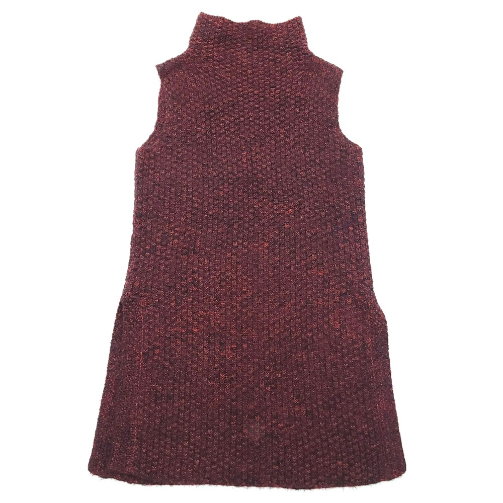 Robert Kitchen Sweater Women‎ L Red Mohair Longline Slit Modern Office Canada